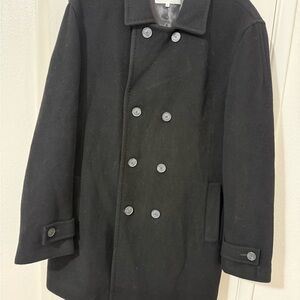 Calvin Klein Men's Black Pea Coat